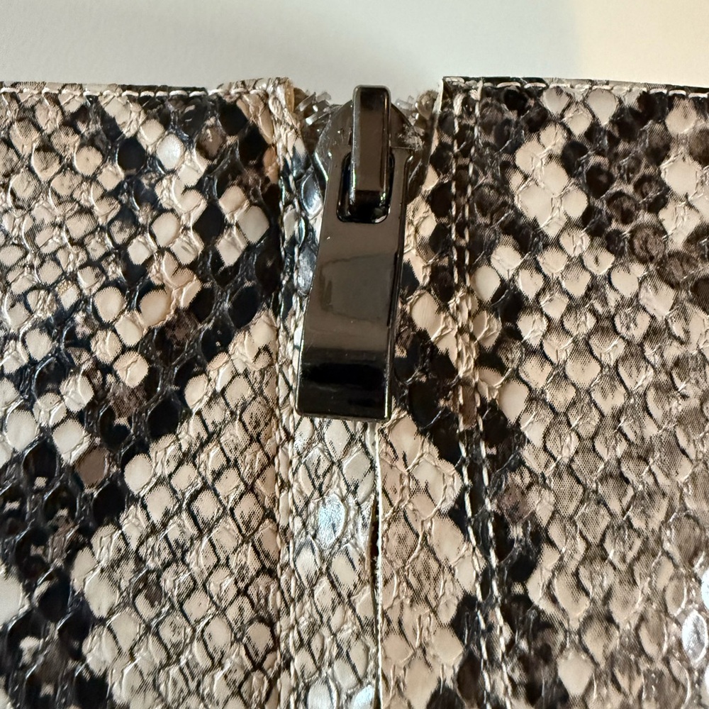 Matiko Snakeskin Ankle Boots Size 37 6.5 | Block Heel | Chic Statement - Picture 12 of 15